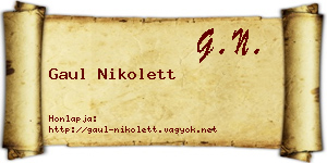 Gaul Nikolett névjegykártya